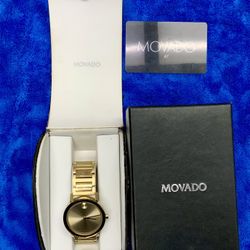 Movado Bold MB.01.1.34.6373 Stainless Steel Gold Tone Watch Plate Wristwatch Timepiece Swiss Movement Water Resistant Fashion Brand 
