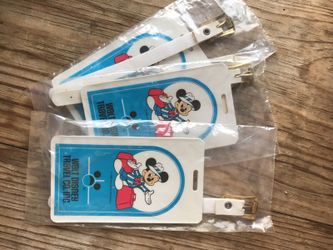 1980 Walt Disney Travel co luggage tags