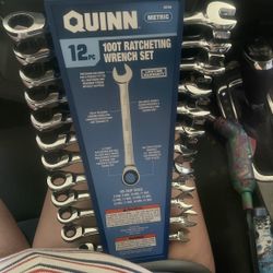 Quinn Ratcheting Wrench Set 12 Pc Metric