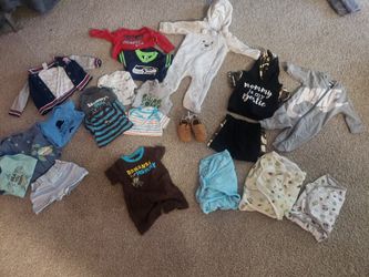 3-6 month clothing and swaddles