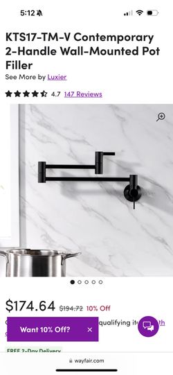 Wall Mount Pot Filler Faucet
