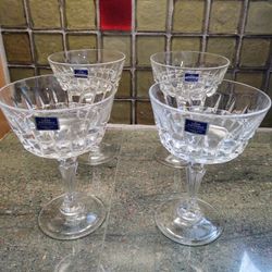 Vintage Crystal Champagne Glasses (Two Sets Of Four Available)