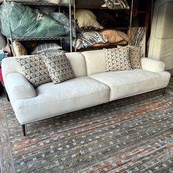 White Mid Century Modern 91" Sofa from Article