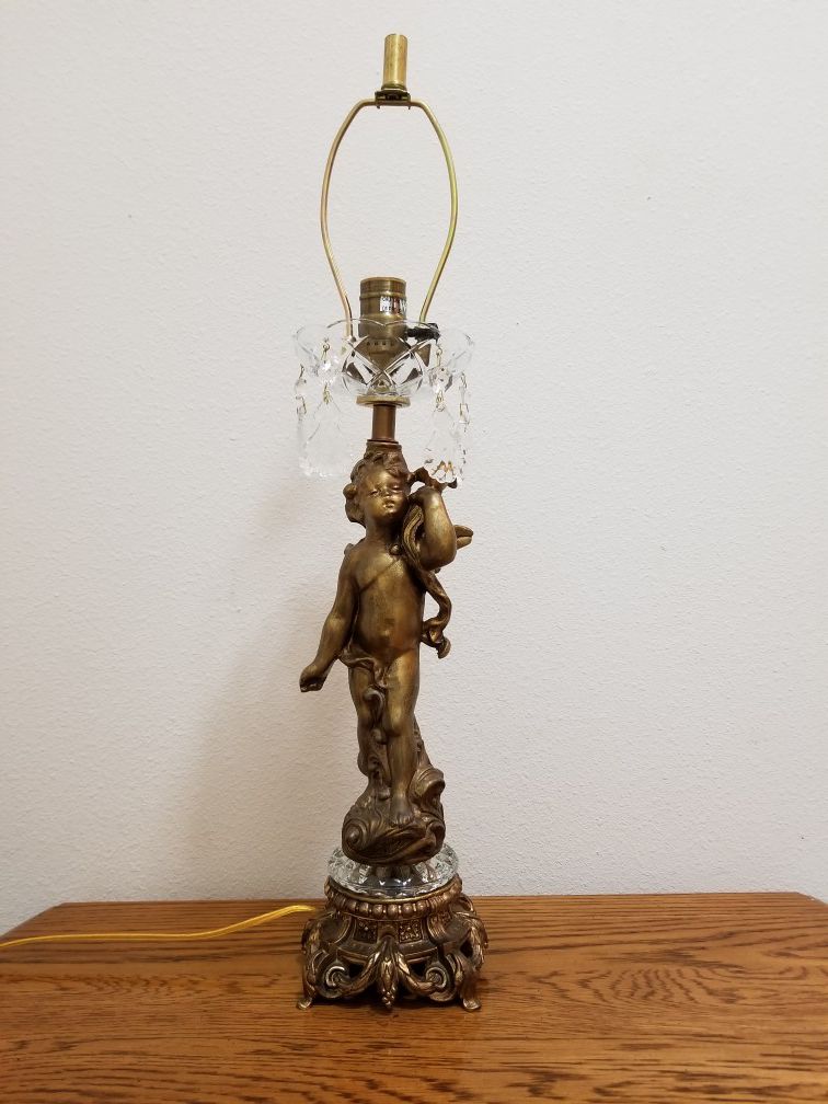 Vintage Cherub Lamp with new wiring