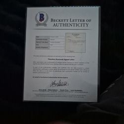 Theodore Roosevelt Autographed Letter With Authenticity 
