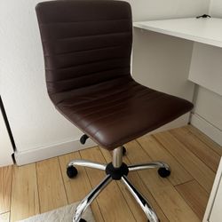 Brown Leather Desk Chair