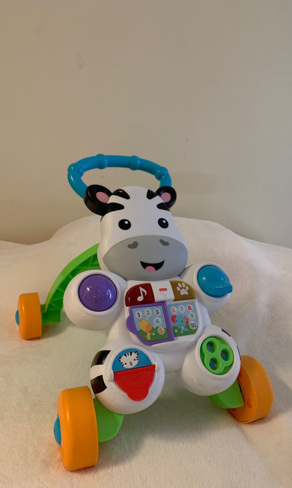 Fisher Price Learn With me childs toy push Ride on Baby Toddler Zebra