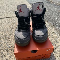 Off white Muslin Jordan 5 Size 12 