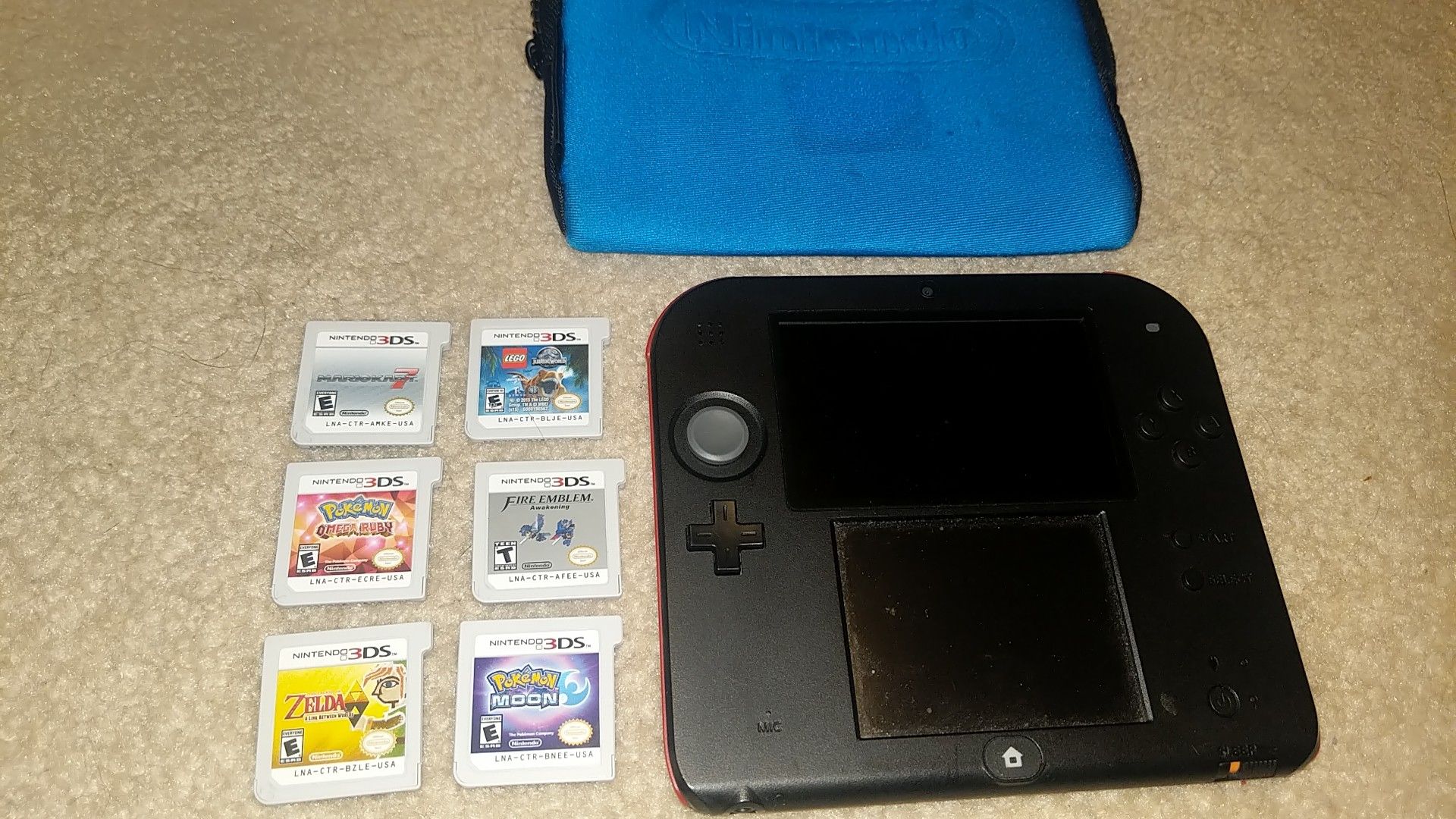 Nintendo 2ds+games+carrying case on discount