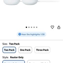 Google Nest Wifi - Home Wi-Fi System - Wi-Fi Extender - Mesh Router for Wireless Internet - 2 Pac 