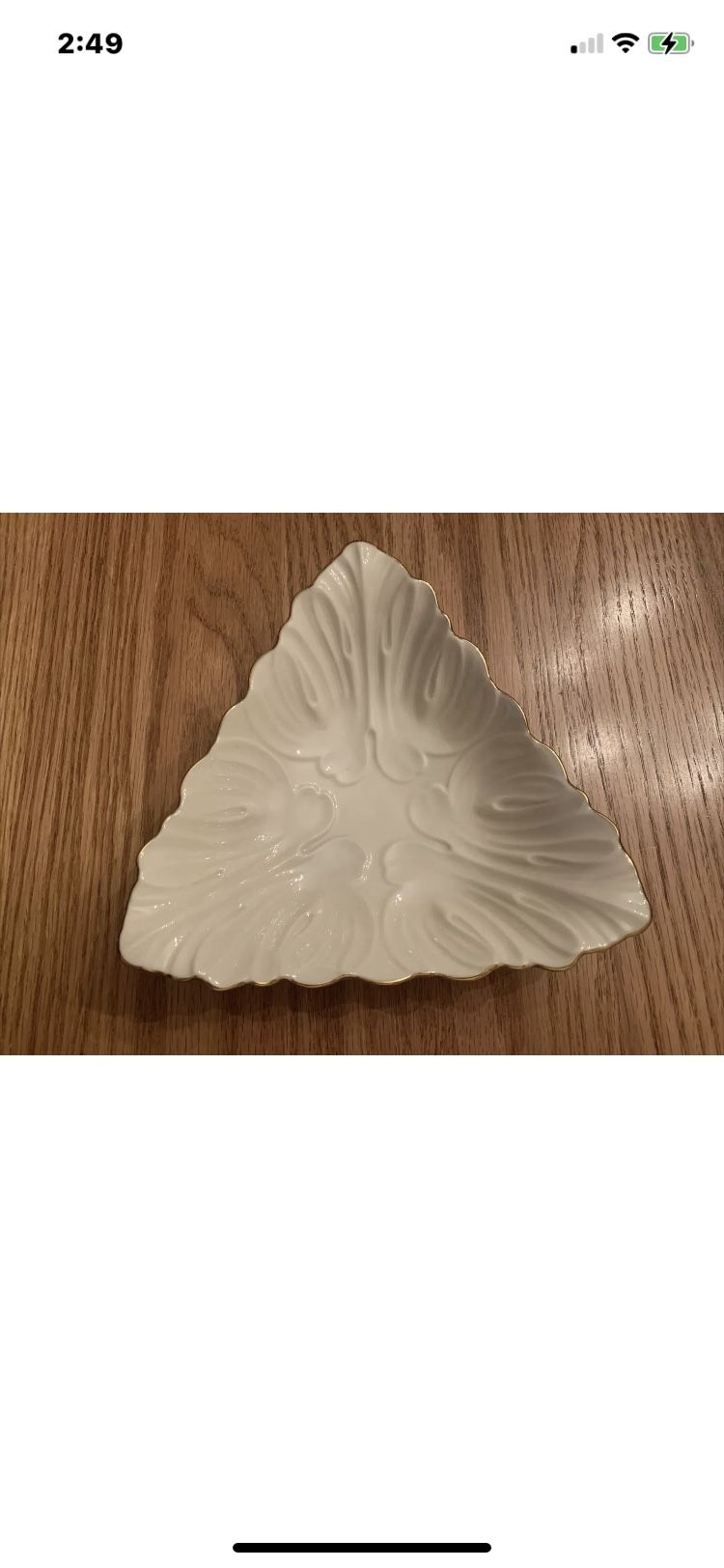 Vintage Lenox Triad Collection Triangular Candy Dish 7”