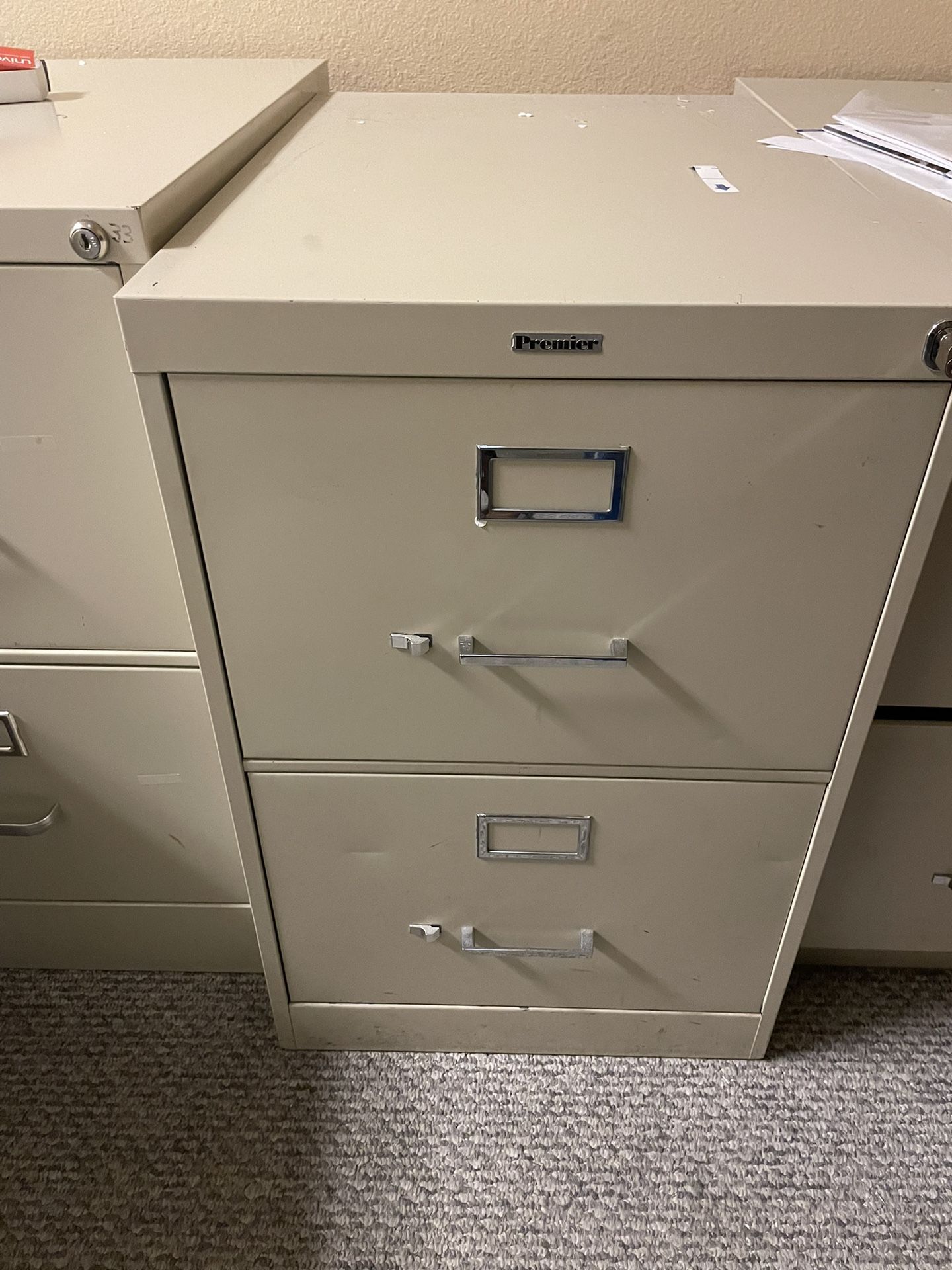 Metal Short Two Drawer Cabinet