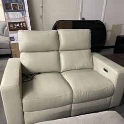 Kramer Leather Power Reclining Loveseat Couch