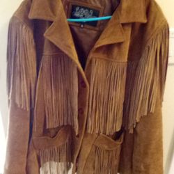 Suede Fringe Coat For Woman, Matching Boots!