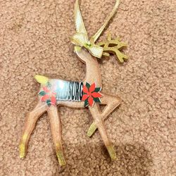 Christmas Acrylic Glitter Reindeer Decoration