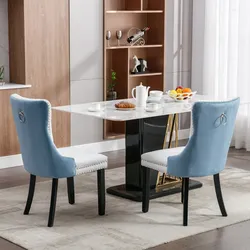 2-High-End Tufted Contemporary Upholstered Dining Chair Set, Side Chair