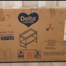 New Delta Childrens Harbor Grey Baby Changing Table Storage Shelf