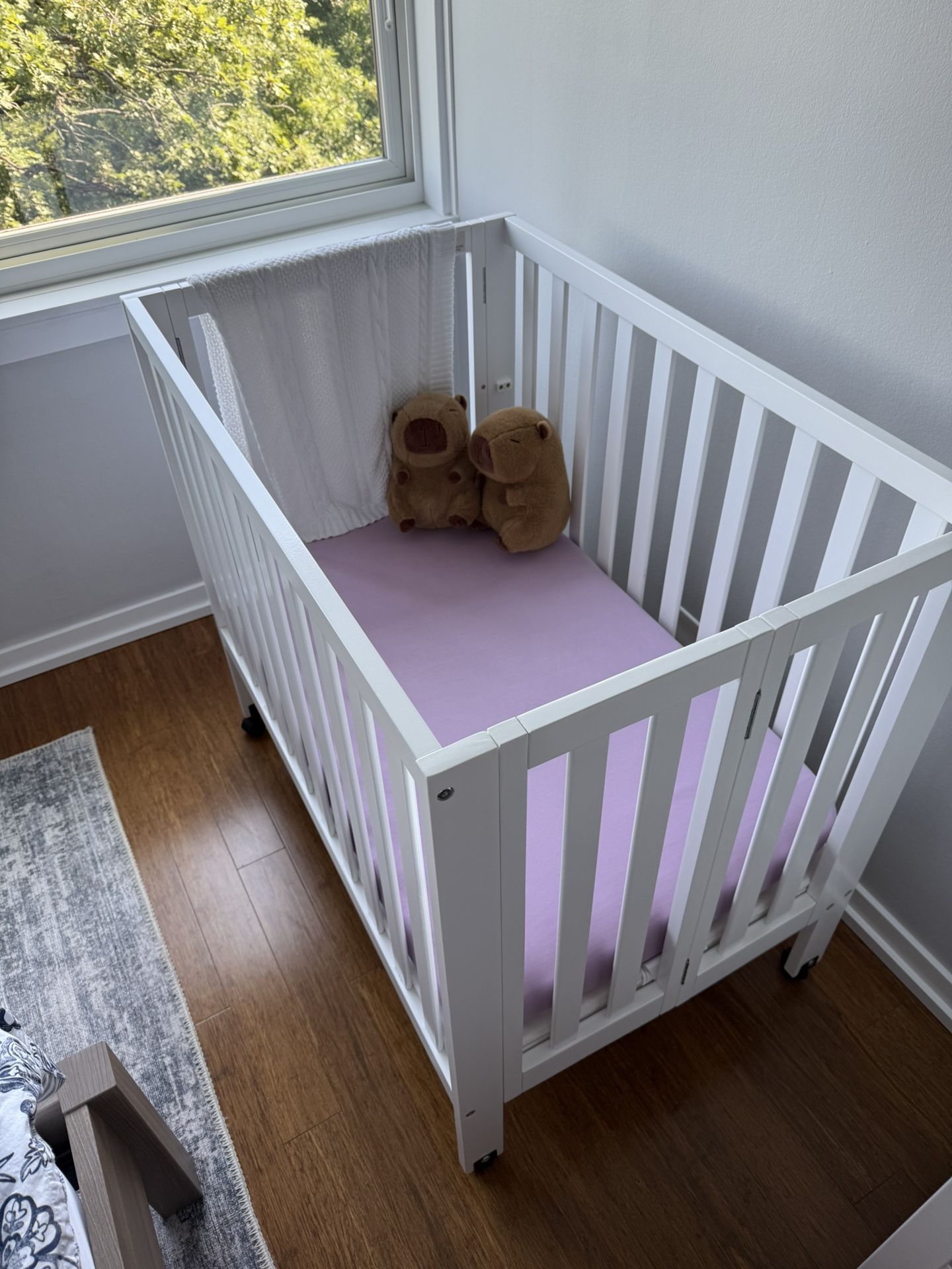 Mini Crib With Mattress - Perfect Condition 