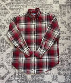 Ralph Lauren Red/Green Multi Classic Fit Plaid Soft Flannel Shirt M