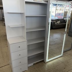 New White LED Sliding Mirror