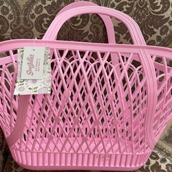 Jelly Bag SunJellies Pink Basket Handbag