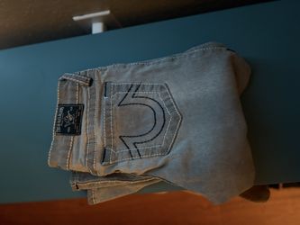 True Religion Gray Jeans, Ricky Size 14