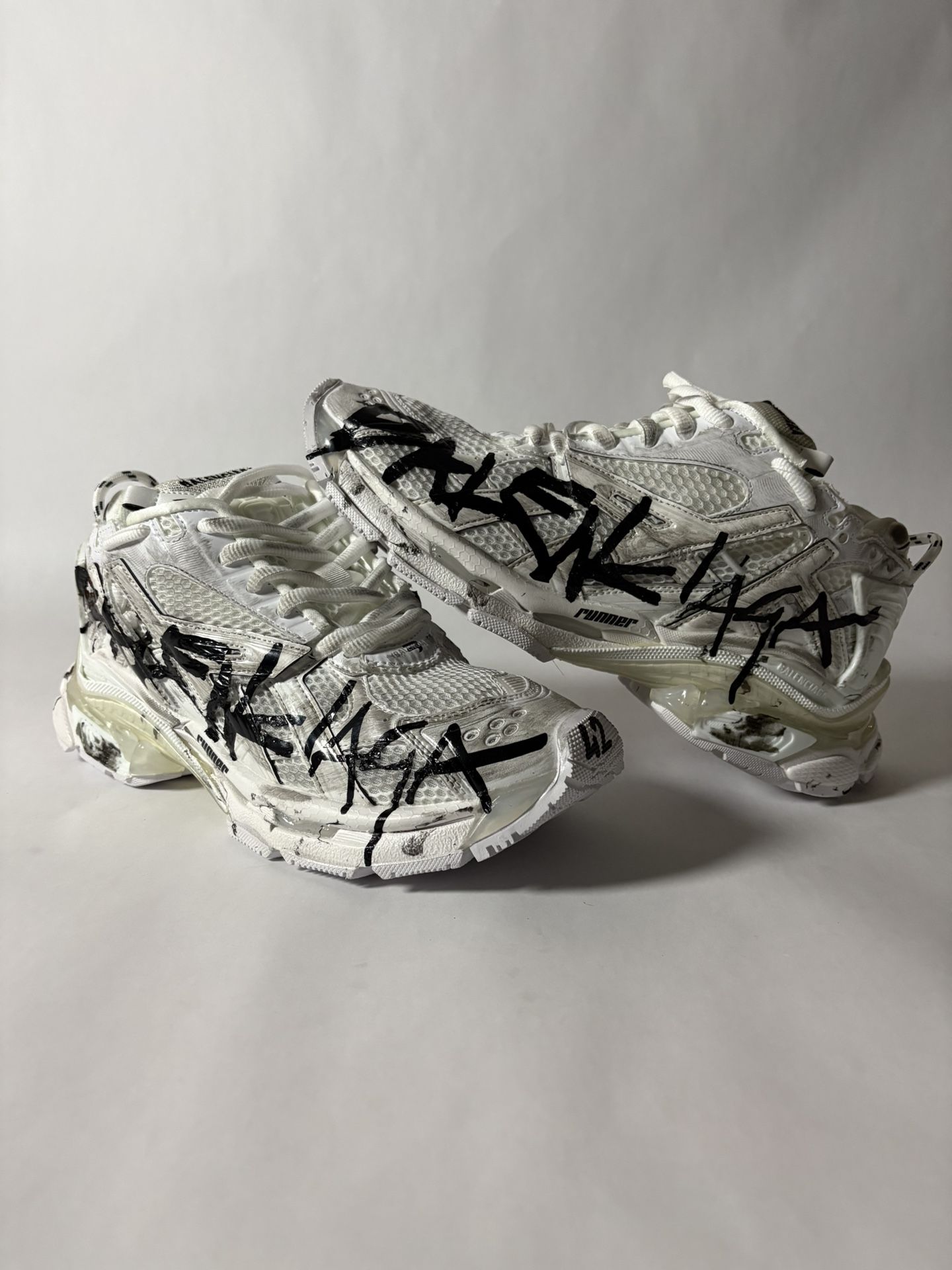 White Graffiti Balenciaga Runners