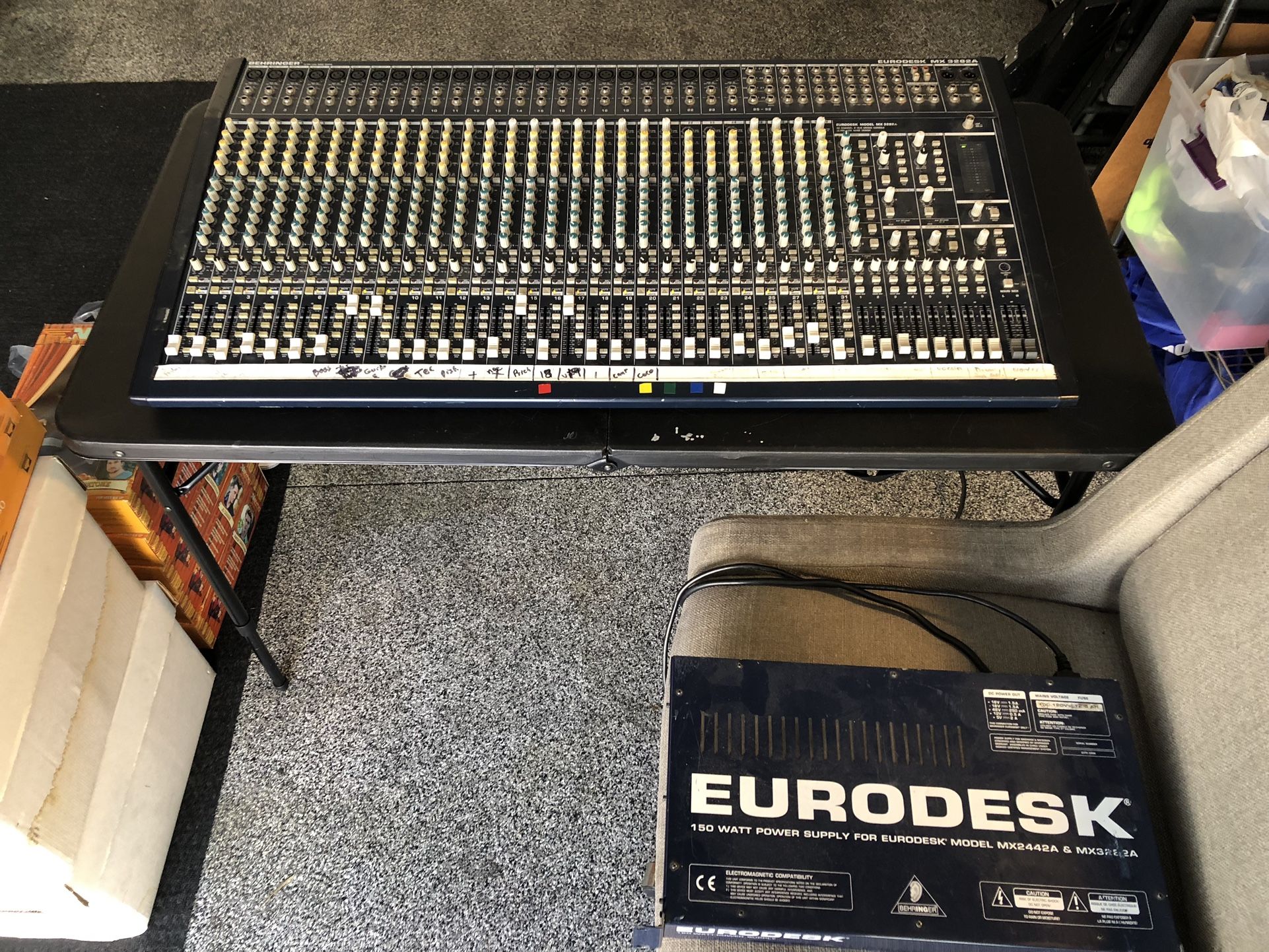 Behringer Eurodesk Mixer MX 3282A WORKS GREAT!!! 50