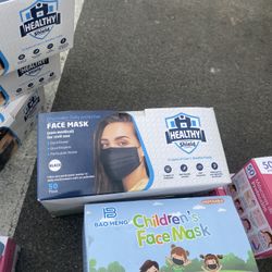 Mask pack for boy girl man and woman 8dllrs box of 50