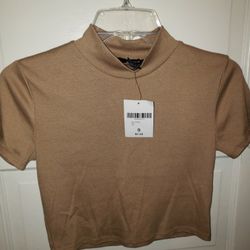 F21 brown crop top
