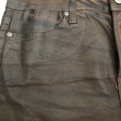 NYDJ brown Stretch SKIRT Size 4, pockets, Lift Tuck. Made in USA.