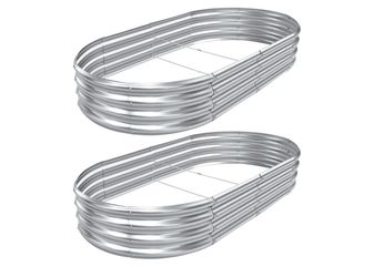 2pack 8×4×1ft Raised Garden Bed