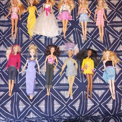 12 Mattel dolls made in China 1990's LOT #2