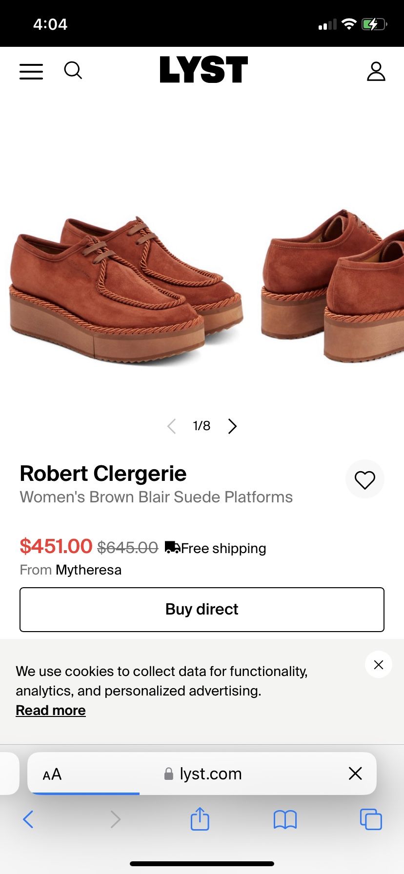 New w tags. Robert Clergerie womens brown Blaire suede platforms shoes EU36 US 6