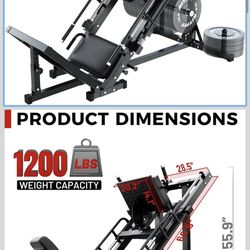 HACK SQUAT/ LEG PRESS MACHINE - GYM EQUIPMENT 