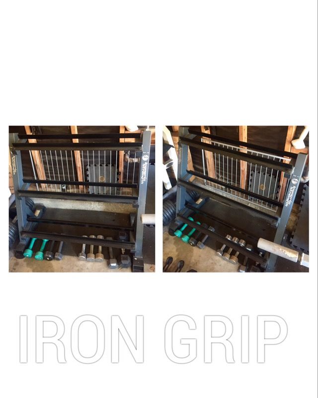 Iron grip strength dumbbell rack new arrivals