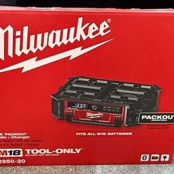 Milwaukee M18 Packout Bluetooth Radio Speaker With Battery Charger