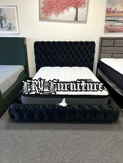 New queen bed frame with Matress
