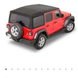 Mopar Tinted Soft Top Premium Twill Fabric (Black) for 2018-2023 Wrangler Unlimited JL 4-Door