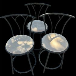 Black/beige Barstools - All 3 For $15
