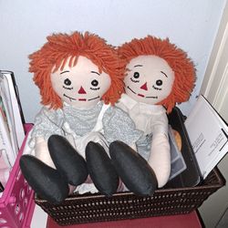 Raggedy-Ann And Andy Vintage Dolls