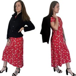 LL Bean Peacoat/Coldwater Creek Dress