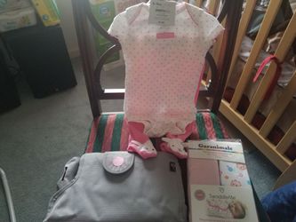 My first easter outfit, safe fit clutch, swaddle me
