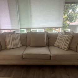 Gray Couch With Throw Pillows