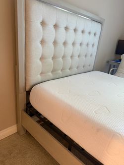Queen size bed frame with MATTRESS!!