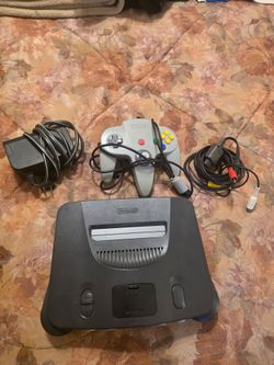 Nintendo 64 NUS-001(USA) Black Console w/ Controller AV Cable Power NTSC-U/C