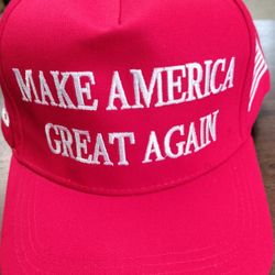 Red "Make America Great Again" Adjustable Ball Cap With  Charlie Kirk  "Turning Point" Logo On The Side