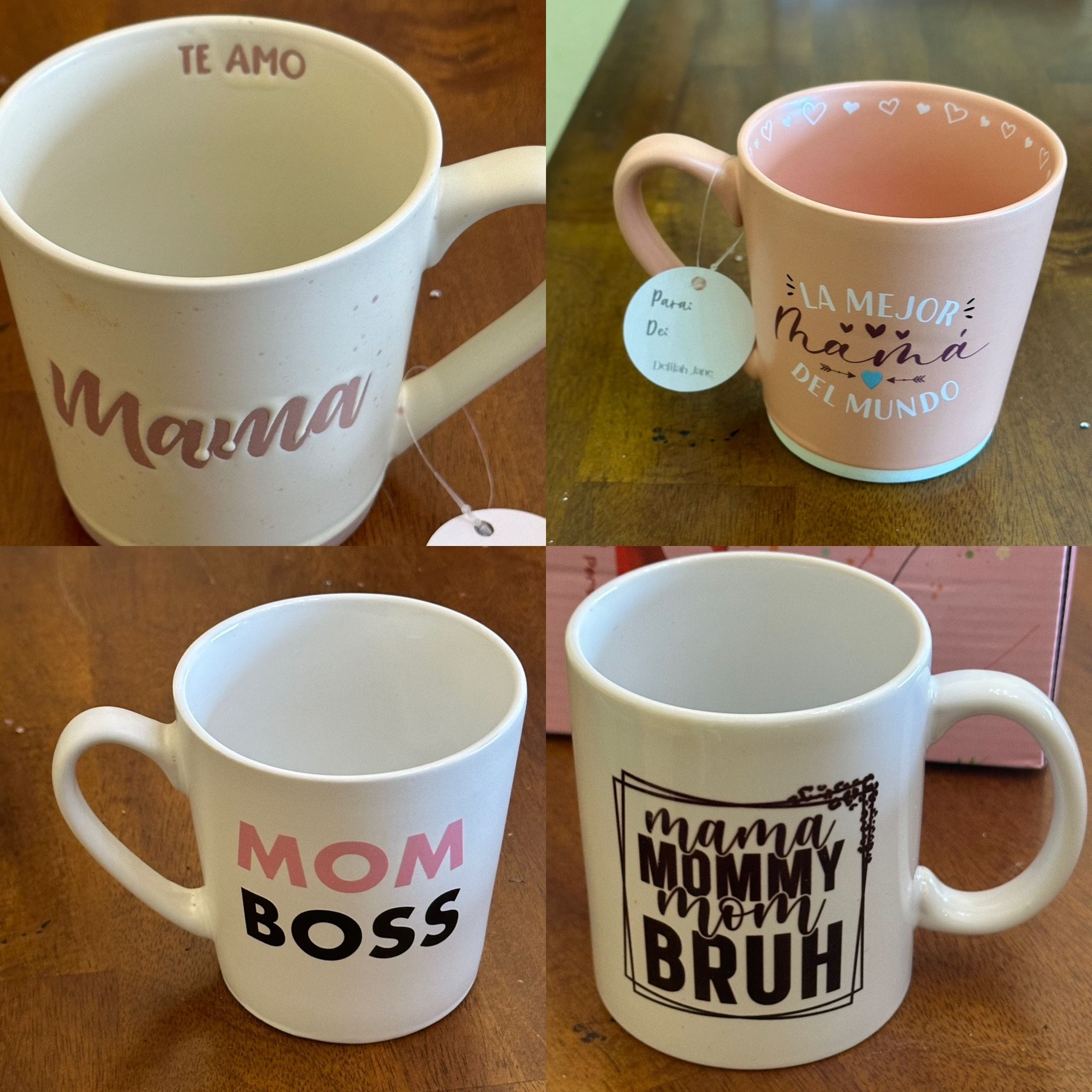 Brand New Mom Mugs / Nuevas Tazas De O Para Mama