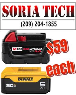 Milwaukee or Dewalt 5.0 Batteries 🔥 SALE 🔥