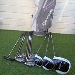 Ladies TaylorMade Burner 2.0 Lavender Golf Club Set with Golf Bag